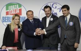 The leaders of the three rightist parties, Matteo Salvini, Berlusconi and Brothers of Italy’s Giorgia Meloni - met on Sunday to agree on a common message