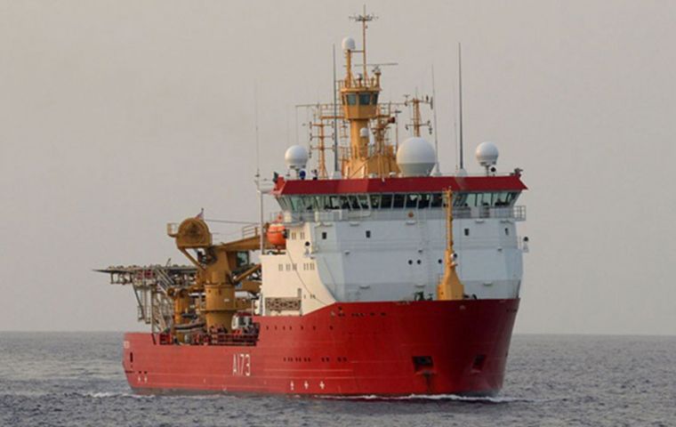 When Argentina requested international support in the search for ARA San Juan, HMS Protector was dispatched and joined the multi-nation effort (Pic RN)