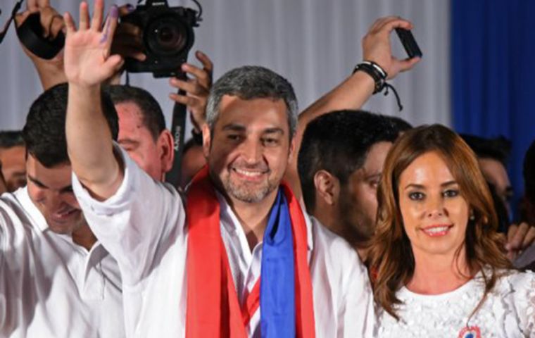 Mario Abdo Benitez won slightly more than 46% of the vote, with his centrist opponent Efrain Alegre taking almost 43% in a race that was far closer than expected.(Pic AFP)