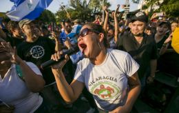 The rally took place just hours after university students at the forefront of anti-government unrest issued conditions for talks with President Daniel Ortega.