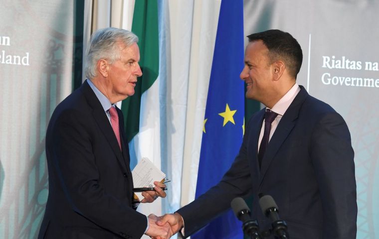 Barnier and Taoiseach Varadkar heaped further pressure on Britain to offer more detailed solutions to progress talks ahead of the next summit of EU leaders in June.