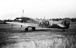 The aircraft was one of 10 Spitfires paid for by the people of the Falkland Islands, and having “Falkland Islands” written on the fuselage beneath the cockpit. 