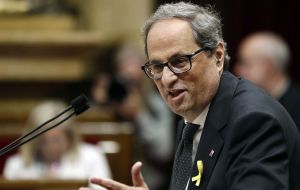 Quim Torra, 55, a former corporate lawyer and prominent pro-secession group, vowed to build an independent Catalan republic, under Carles Puigdemont.