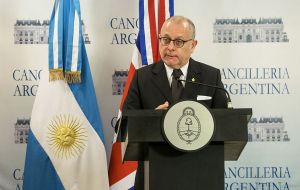 “People do not want to go to war,” said Faurie. “Malvinas is a fundamental bilateral issue, but there are also a whole set of areas in which we are interested” 