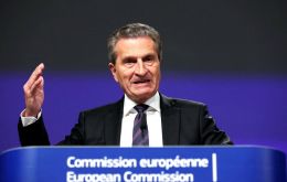 EU commissioner Oettinger said here had been a “noticeable downturn” in government bonds, banks' market values and in Italy's economy in general”