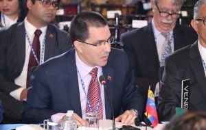 Foreign Minister Jorge Arreaza said Venezuela rejected the assembly’s decision and it would enable the US to continue its “economic war” against Maduro