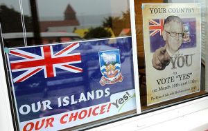 In 2013 the Falkland Islanders voted overwhelmingly to remain as a British Overseas Territory