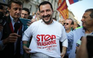 Salvini said “Saving lives is a duty, turning Italy into a huge refugee camp is not. Italy is done bending over backwards and obeying, this time THERE IS SOMEONE WHO SAYS NO”