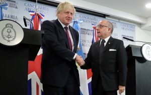 Jorge Faurie and Boris Johnson addressed the issue during the Foreign Secretary's visit to Buenos Aires 