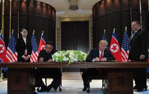 Kim reaffirmed previous promises - like those made in a deal with South Korea earlier this year, to work towards the “complete denuclearisation of the peninsula”