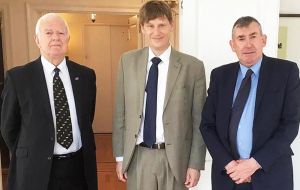MLAs Roger Edwards and Ian Hansen with H.E Jonathan Allen Ambassador & Deputy Permanent Representative for the UK to the UN, 