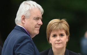 Ms Sturgeon and Mr Jones issued a joint statement in which they repeated their call for the UK to remain in the single market and customs union after Brexit