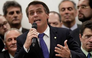 The poll conducted by industry group Ibope showed far-right congressman Jair Bolsonaro leading with 17% of voters' intentions