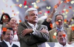 López Obrador’s supporters gathered by the thousands in the Zocalo, Mexico City’s main plaza, chanting the president-elect’s name as mariachis performed. 