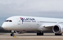 The Latam airlink with Punta Arenas, Chile, operating from MPA complex