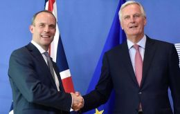The European Commission released its report as Dominic Raab made his first visit to Brussels as Brexit Secretary for talks with chief EU negotiator Michel Barnier