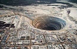 Ninety per cent of the operations take place at open pit mines with metallic minerals making up 73.1% of the production