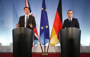 Foreign Secretary Hunt met his German counterpart in Berlin and UK chancellor, home secretary, business secretary are also meeting counterparts across Europe