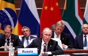 “Closer economic cooperation for shared prosperity is the original purpose and priority of Brics” underlined Russian President Vladimir Putin