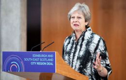 Prime Minister Theresa May was in Scotland to mark the signing of a “city deal” investment package for the south east region
