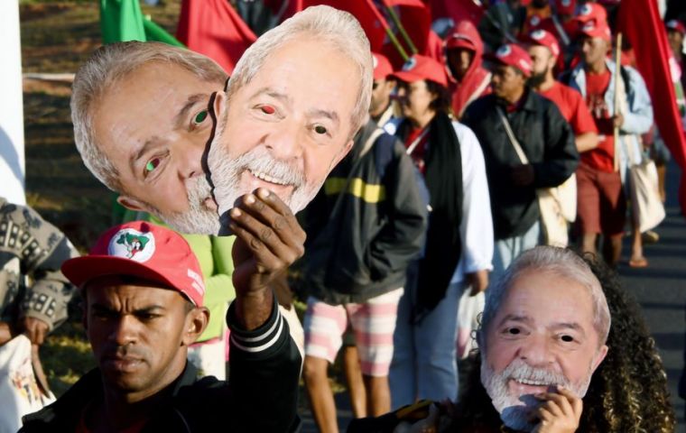 Electoral authorities are expected to ban Lula from the election on a corruption conviction. However he has 37.3% of voter intentions, up from 32.4% in May