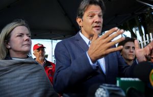 Fernando Haddad, an ex mayor of Sao Paulo and Lula's choice as candidate for the presidency next month