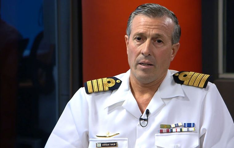 Captain Enrique Balbi, spokesperson of the Argentine Navy