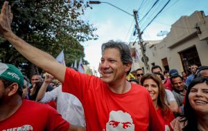 Support for Haddad, former mayor of Sao Paulo, is rising, according to opinion polls released this week, but he does not have the national name recognition of Lula