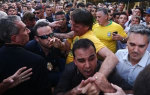 Bolsonaro was stabbed in the abdomen during a campaign event in Juiz de Fora, Minas Gerais state on Sept. 6