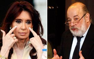 Cristina Fernandez calls Bonadio “an enemy judge” who she says is working with the administration of president Mauricio Macri to persecute opponents