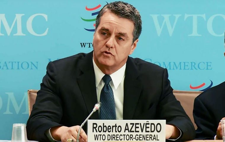 “I’m very concerned,” WTO chief Roberto Azevedo said “To be honest, I don’t think it’s over. They have lots of ammunition and it can expand to other areas...”