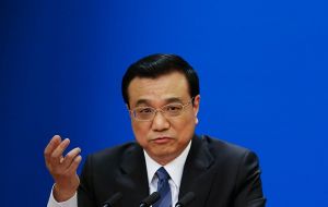 In the port city of Tianjin, Chinese Premier Li Keqiang said that the government will continue to lower import tariffs on some goods, but did not elaborate