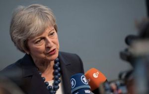 Mrs May reiterated that she would not accept the EU's “backstop” plan to avoid a hard border in Northern Ireland