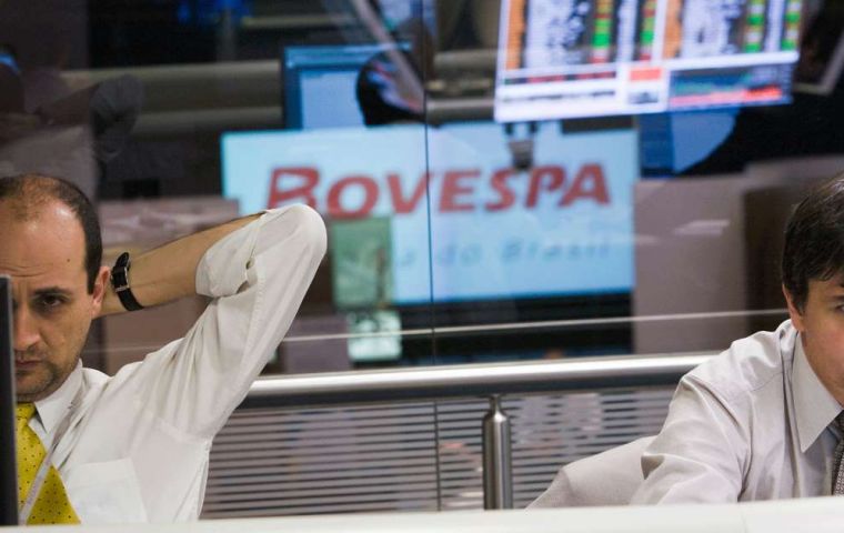 Brazil’s benchmark Bovespa stock index jumped 4% to a nearly five-month high and the local currency, the real, gained 2.6% against the U.S. dollar