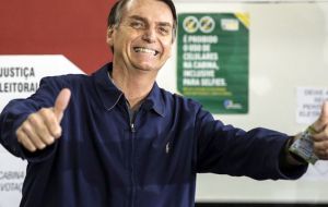 “For someone with no TV time, a small party, no political funds and who has been hospitalized for 30 days, this is a great victory,” proclaimed Bolsonaro 