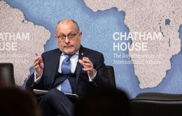  Foreign Minister Jorge Faurie, during the first seminar on Latin America hosted by Chatham House (The Royal Institute of International Affairs)