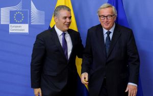 Juncker made those statements after meeting in Brussels with Colombian President Ivan Duque, whom he praised for his country's role in the humanitarian crisis.