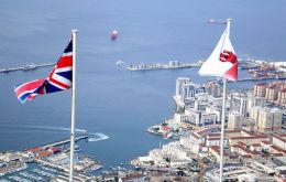 Flags of the Union Jack and Gibraltar