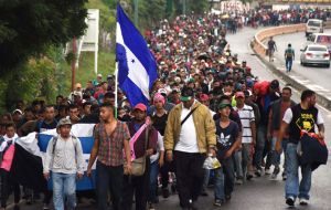 The number of people in the first caravan has dwindled to 3,500 from about 7,000, though a second one was gaining steam and marred by violence