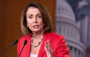 Democratic House leader Nancy Pelosi told cheering Democrats at a Washington victory party: “Thanks to you, tomorrow will be a new day in America.”