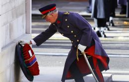 His Royal Highness The Prince of Wales laid a wreath on behalf of Her Majesty The Queen and an Equerry on behalf of The Duke of Edinburgh (Pic MOD)
