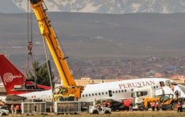 All security protocols were activated as soon as the Boeing 737-500 touched down on its fuselage.