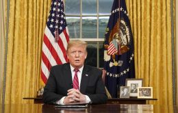 In an eight-minute address on Tuesday night carried live by all major US television networks, Trump said the federal government remained shut because of Democrats