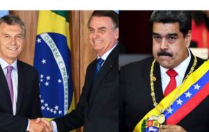 Bolsonaro and Macri consider Maduro's regime out right illegitimate, and only recognize the president of the elected National Assembly