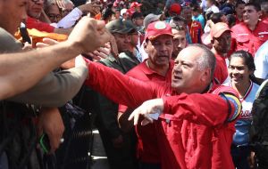 Any Venezuelan who is calling for an intervention “should be treated as an enemy and we must apply all the actions and forms that we apply to enemies,” said Cabello.