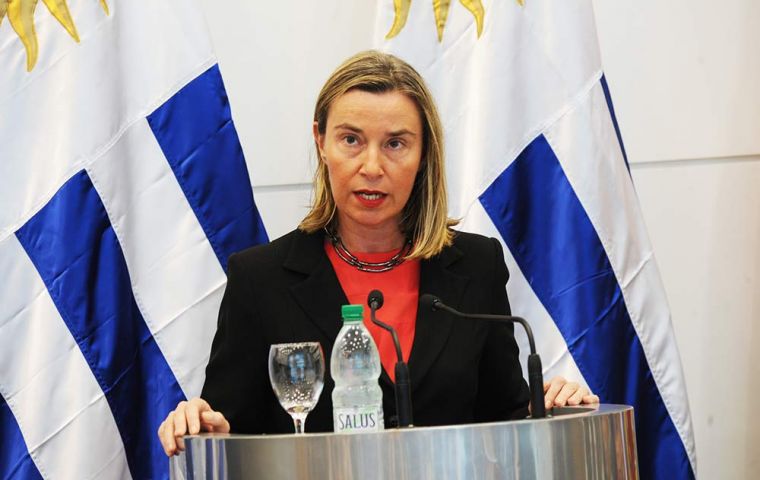 EU Foreign Policy chief Federica Mogherini said a resolution ultimately must come from the people of Venezuela. 