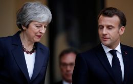 After flying to Berlin to meet Chancellor Angela Merkel, May visited French President Macron in Paris who is seen as a hardliner in the negotiations