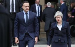 Mrs May and Mr Varadkar expressed “the determination of all of the people of these islands to reject violence, support peace and a better future North Ireland”