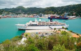 St. Lucia is providing the ship with 100 doses of measles vaccine at the request of the ship’s doctor, St. Lucia’s Department of Health said. (Pic AP)