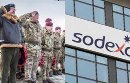 Sodexo has been serving the military in Falklands since 2001, providing catering,  administration, tailoring, laundry, dry cleaning, office and domestic cleaning